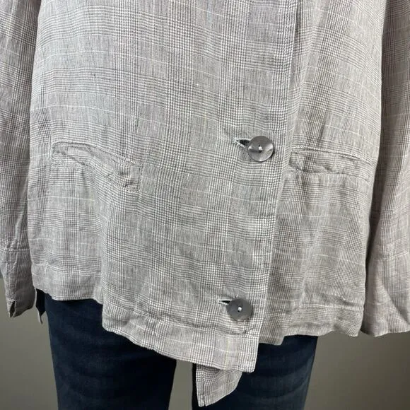 OSKA Linen Lagenlook Oversized Lightweight Jacket Size 0 Fits Like A S/M