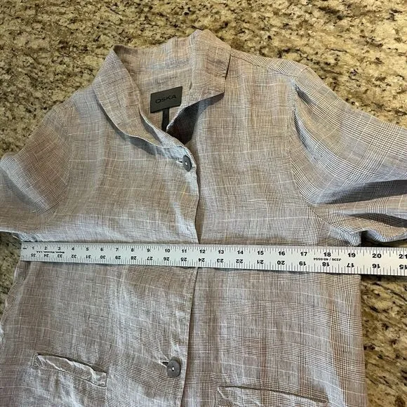 OSKA Linen Lagenlook Oversized Lightweight Jacket Size 0 Fits Like A S/M