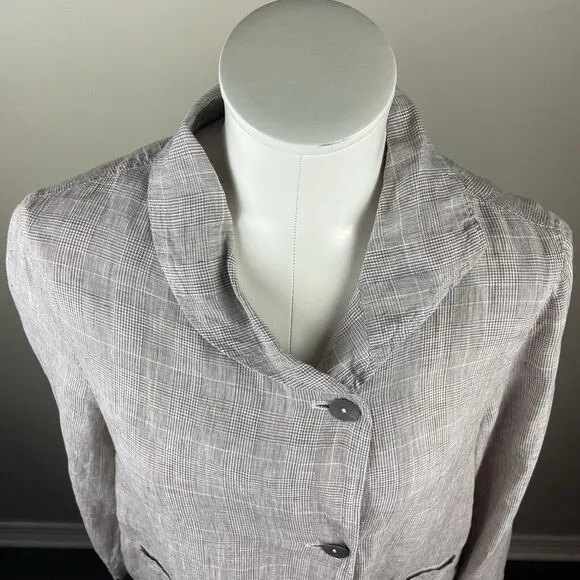 OSKA Linen Lagenlook Oversized Lightweight Jacket Size 0 Fits Like A S/M
