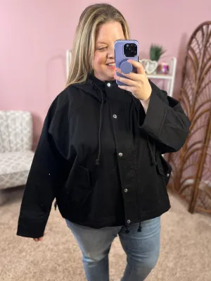 Out All Night Cropped Hooded Jacket