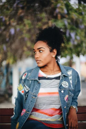 Oversized Denim Patch Jacket