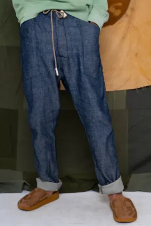 P38 Denim Linen Green Cast Rinse