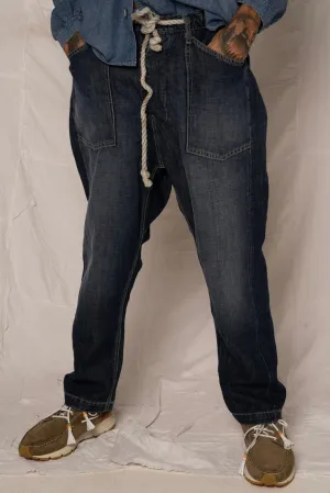 P63 Fatigue Cotton Linen Denim Sunfaded