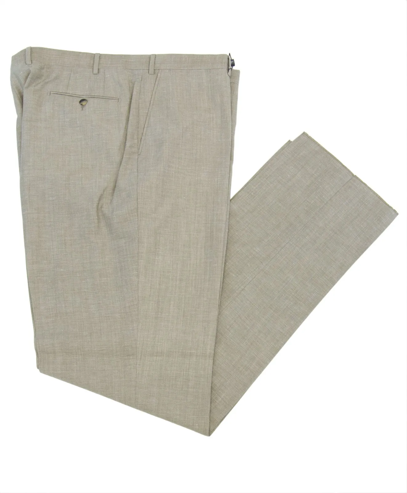 PAL ZILERI Flat Front Unhemmed Dress Pants 3110B $365 NWT