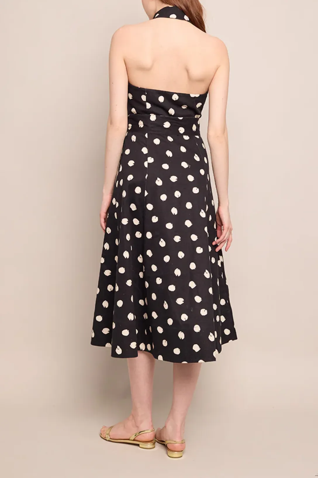Parker Dress | Spot Black Egret