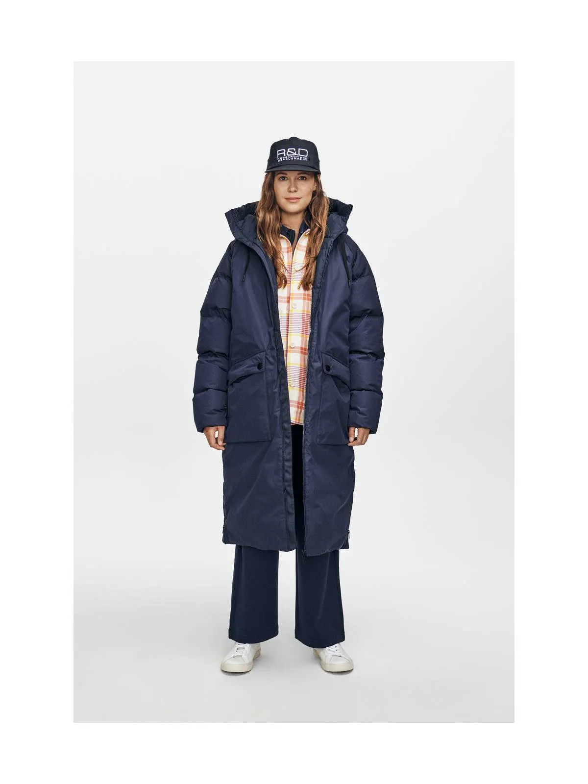 Płaszcz puchowy damski Peak Performance W STELLA COAT granatowy