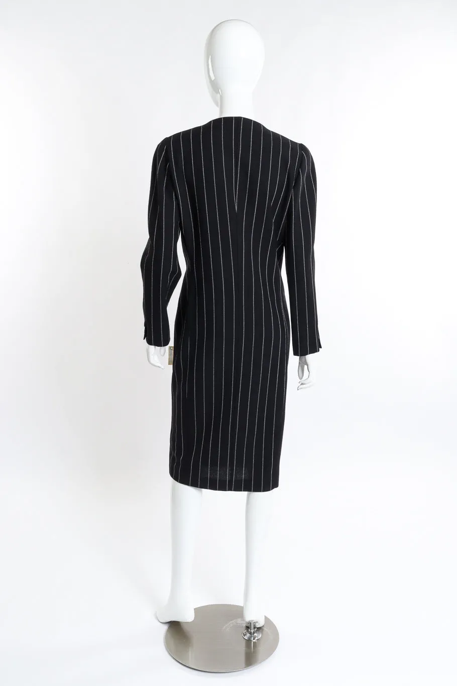 Pinstripe Double Breasted Blazer Dress