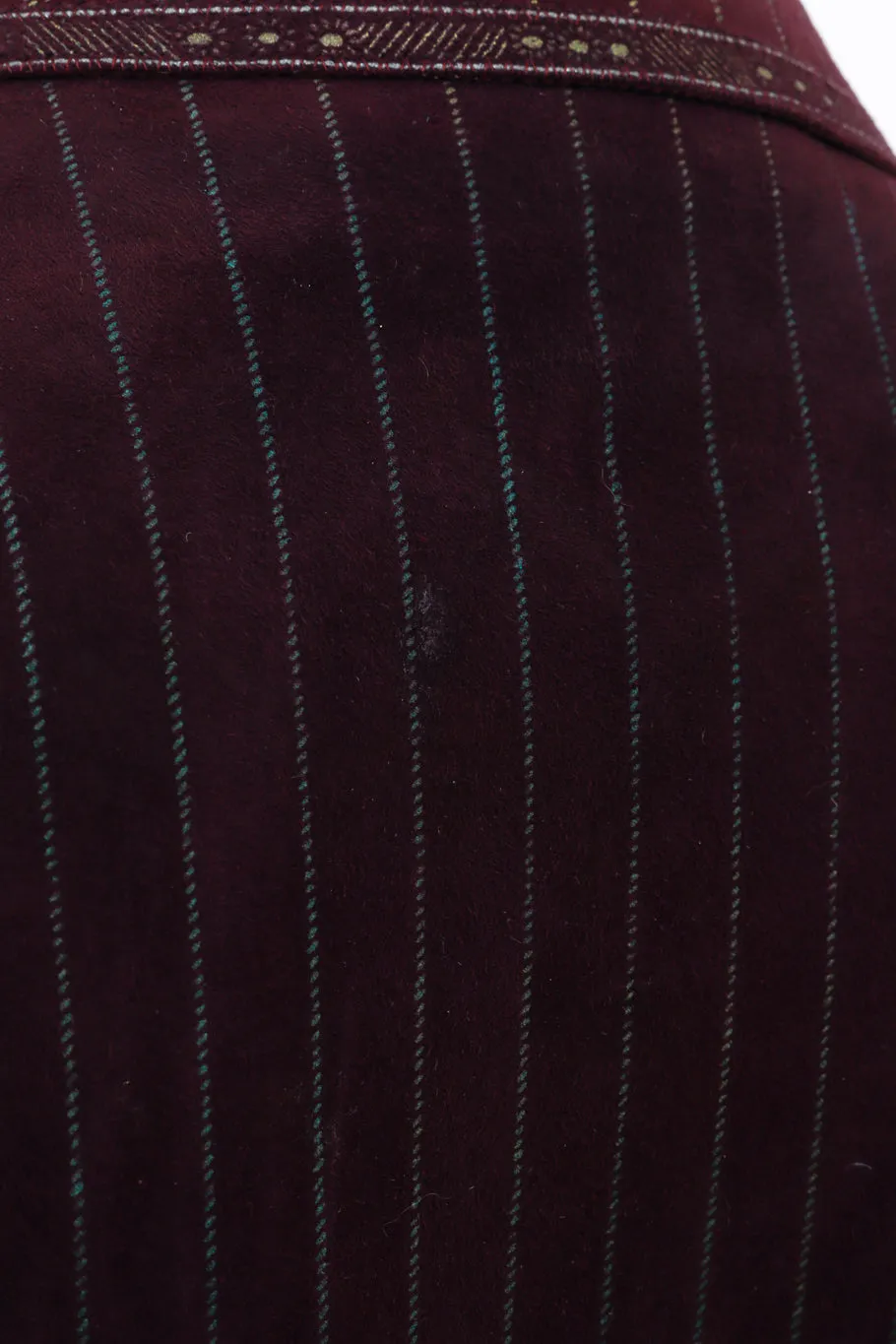 Pinstripe Suede Blazer
