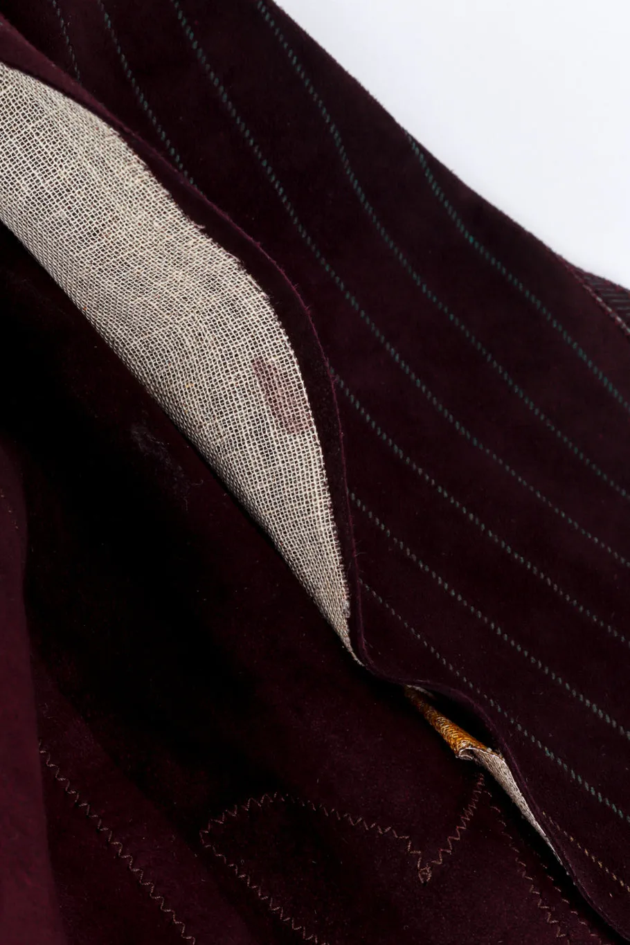 Pinstripe Suede Blazer