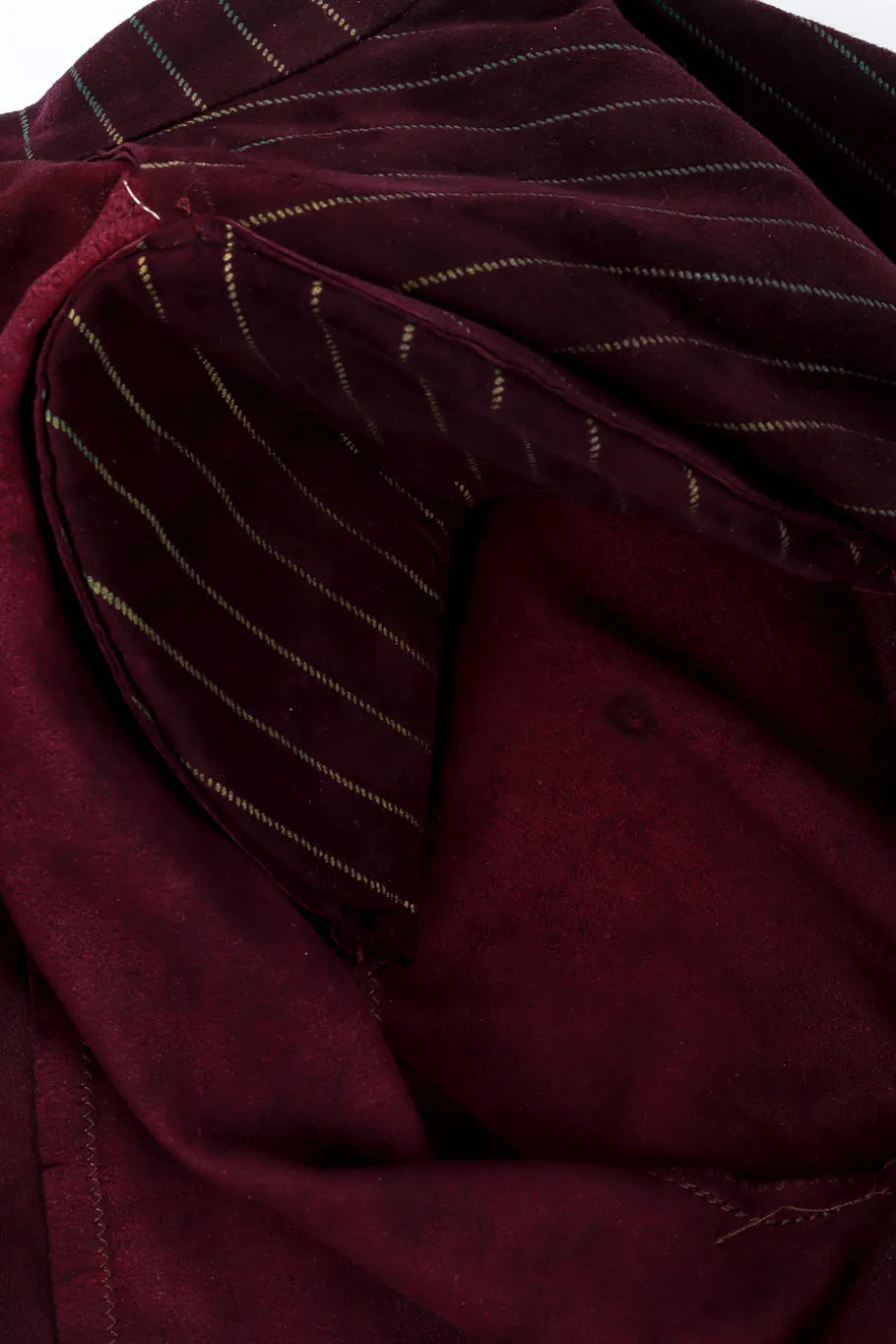 Pinstripe Suede Blazer