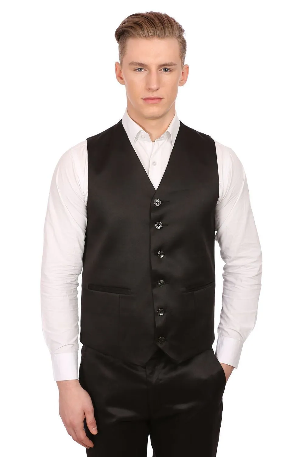 Poly Blend Black Tuxedo 3-Pc Suit