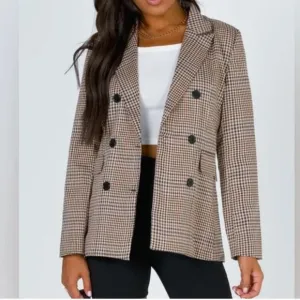 Princess Polly Mrs Nancy Blazer in Beige Size 0