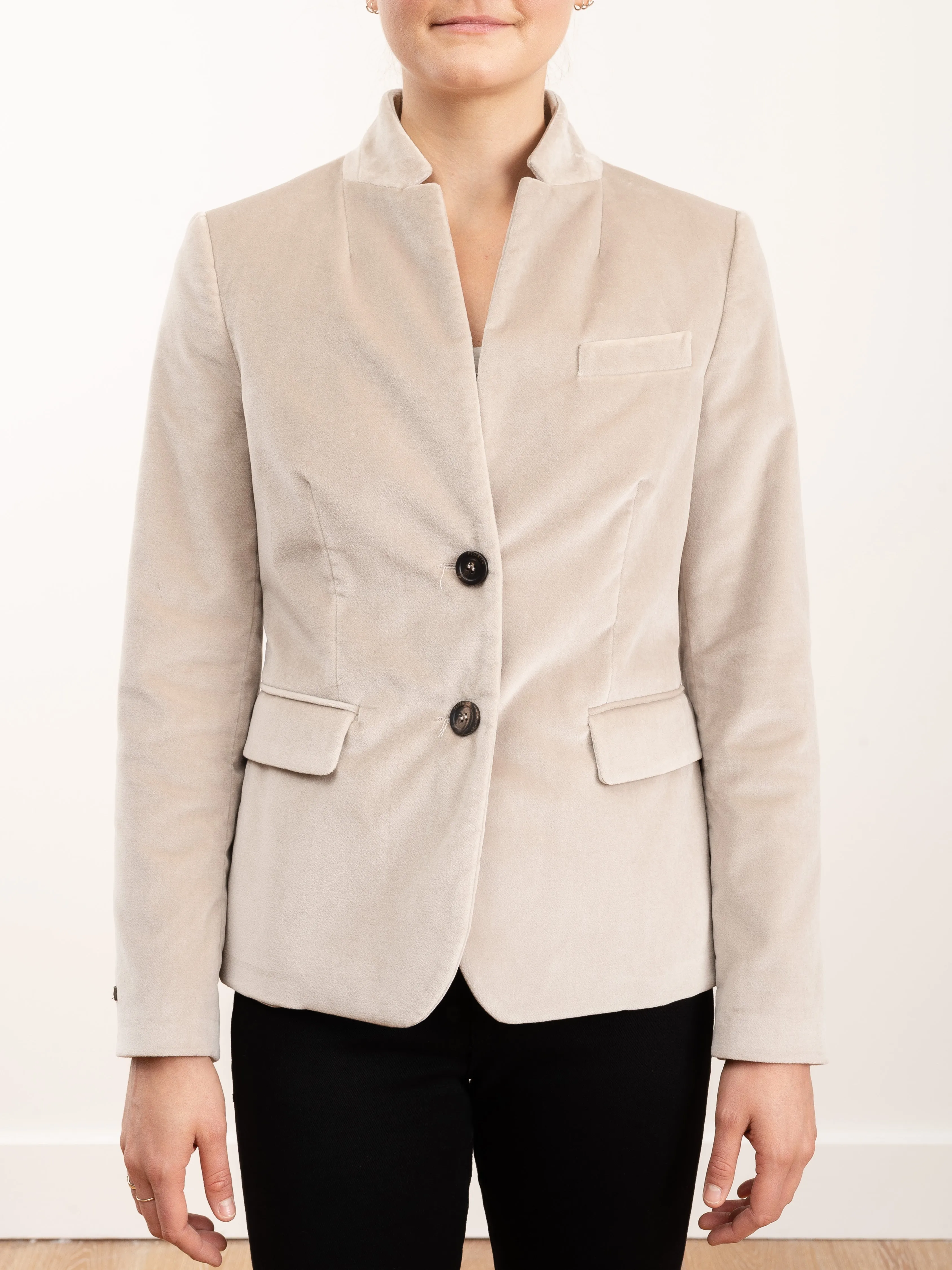 puddy velvor jacket - rose