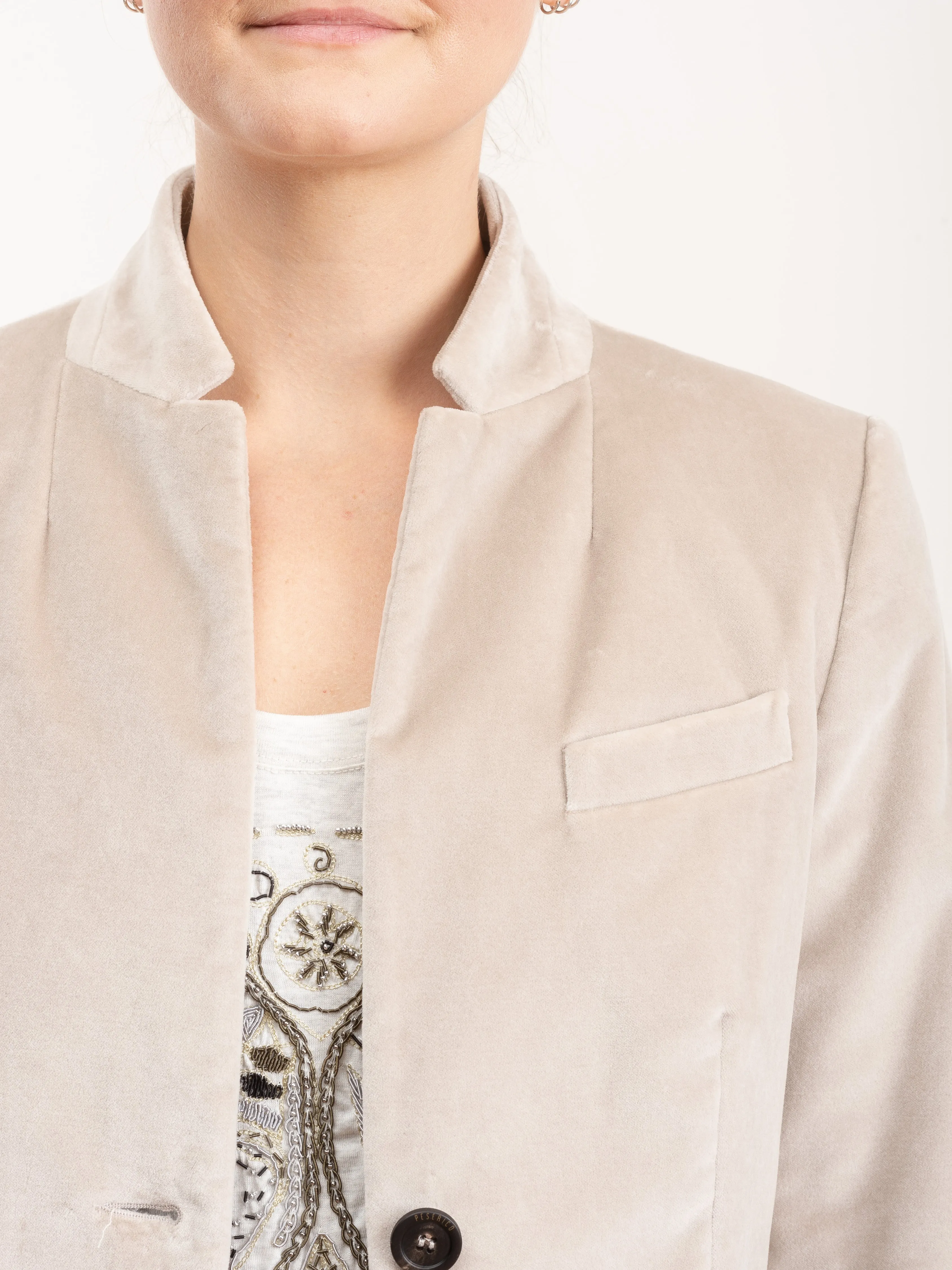 puddy velvor jacket - rose