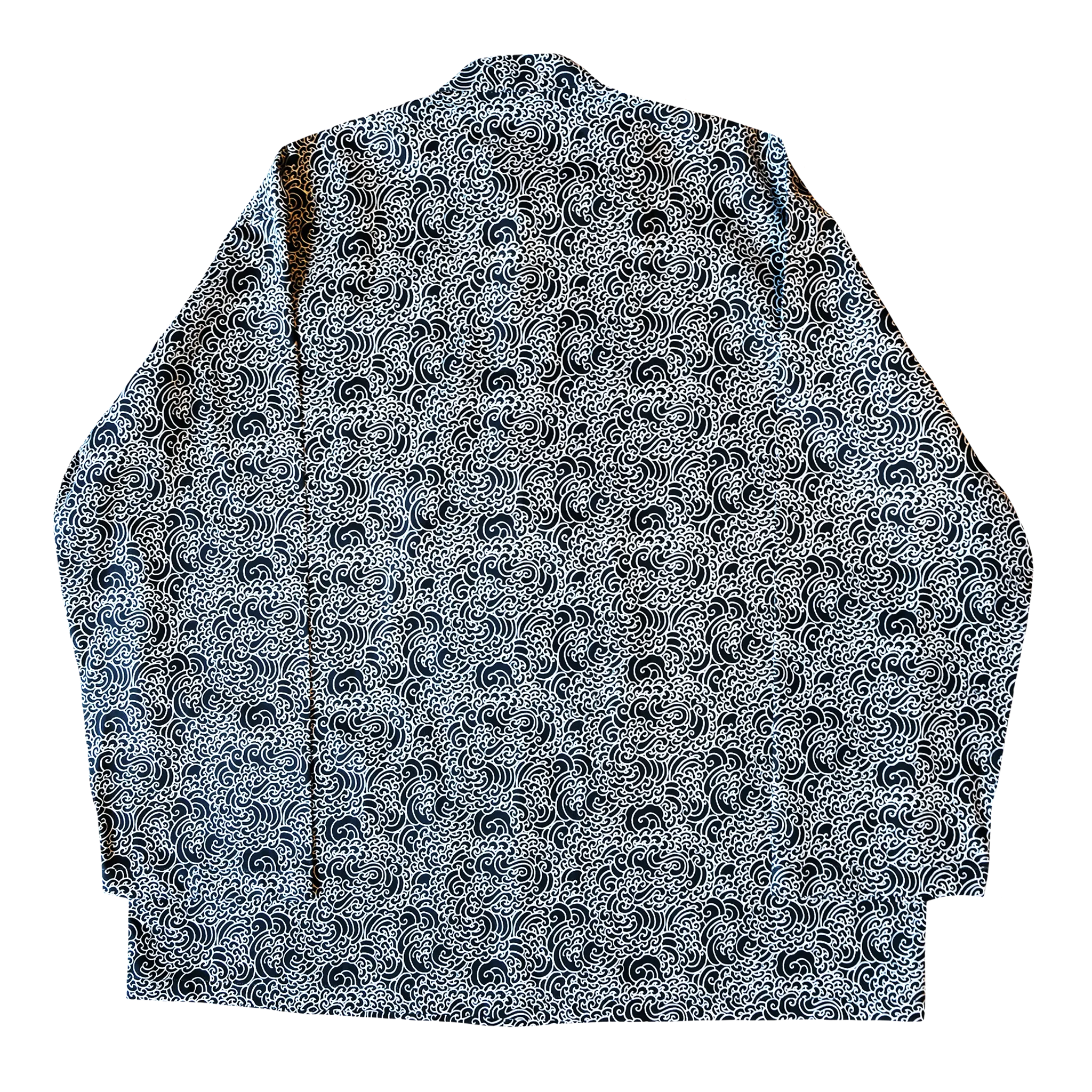 "GUY LE TATOOER X LOCO MOSQUITO" ALLOVER BLACK WAVES MENS SHIRT JACKET