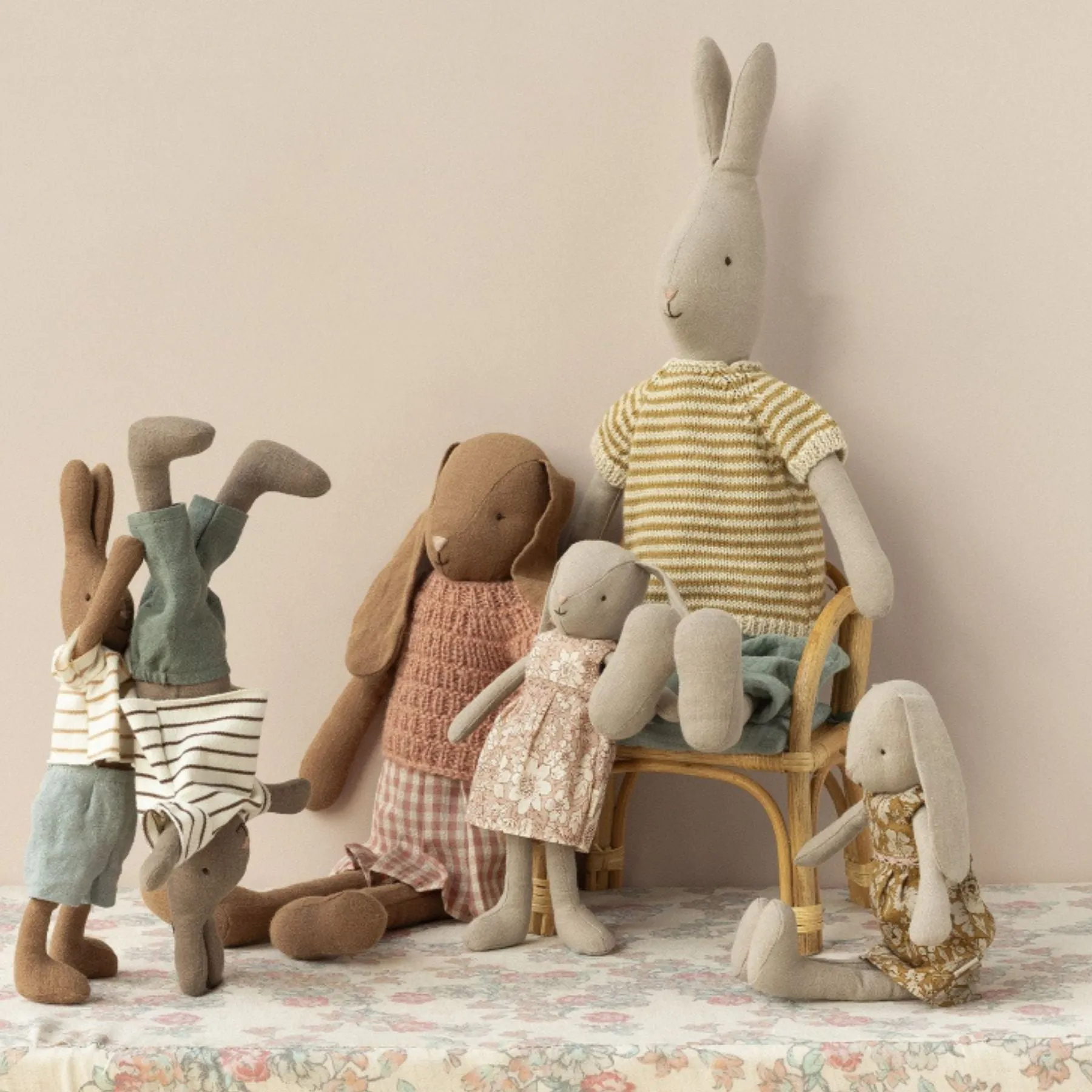 Rabbit Size 2, Brown, Striped Blouse   Pants