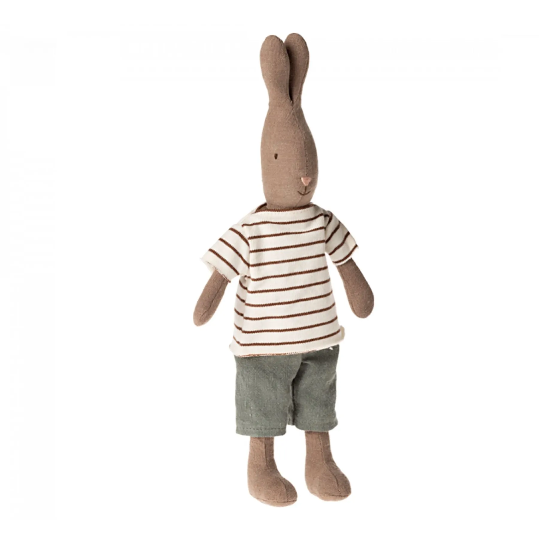 Rabbit Size 2, Brown, Striped Blouse   Pants