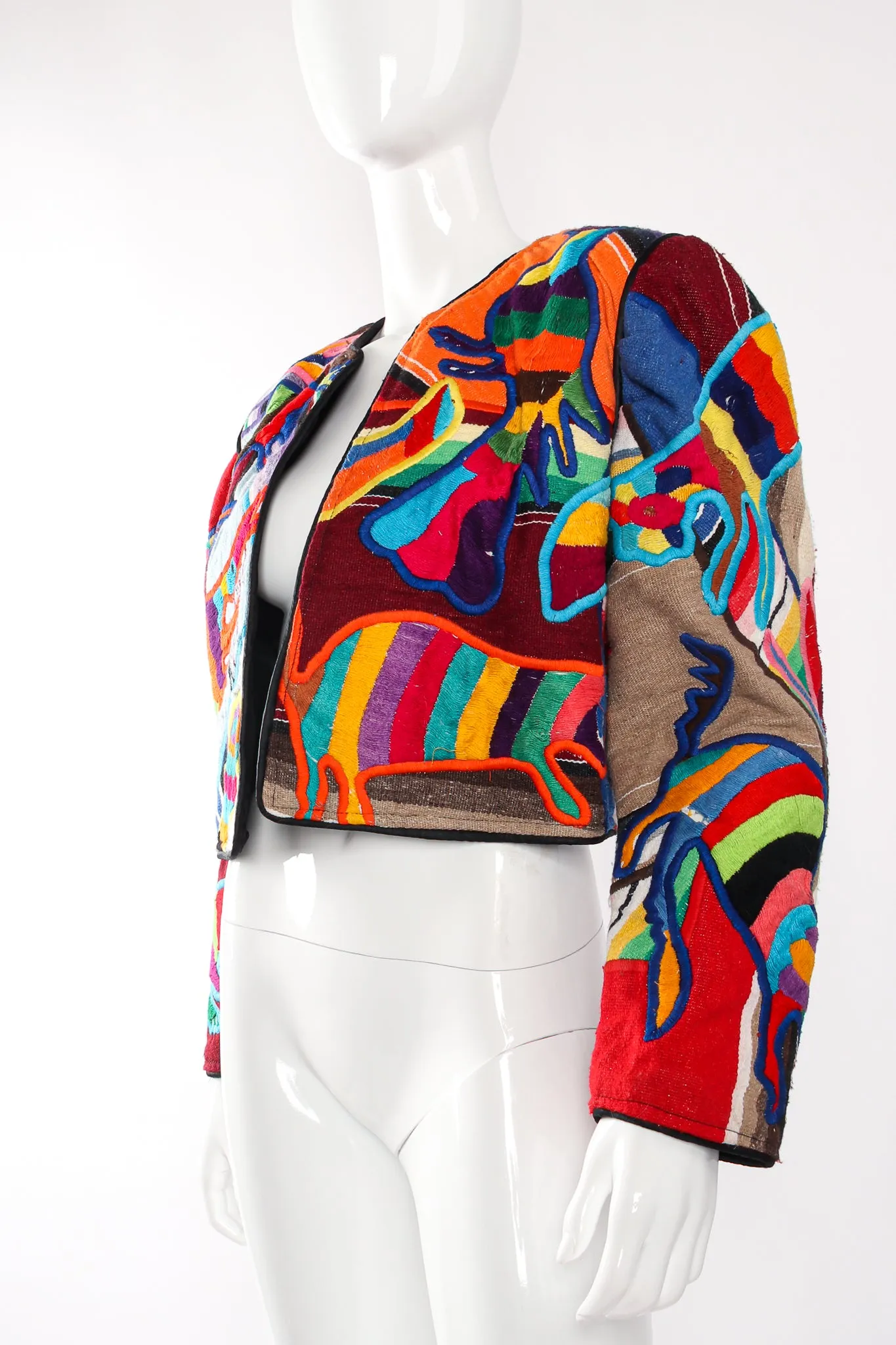 Rainbow Desert Animal Cropped Jacket