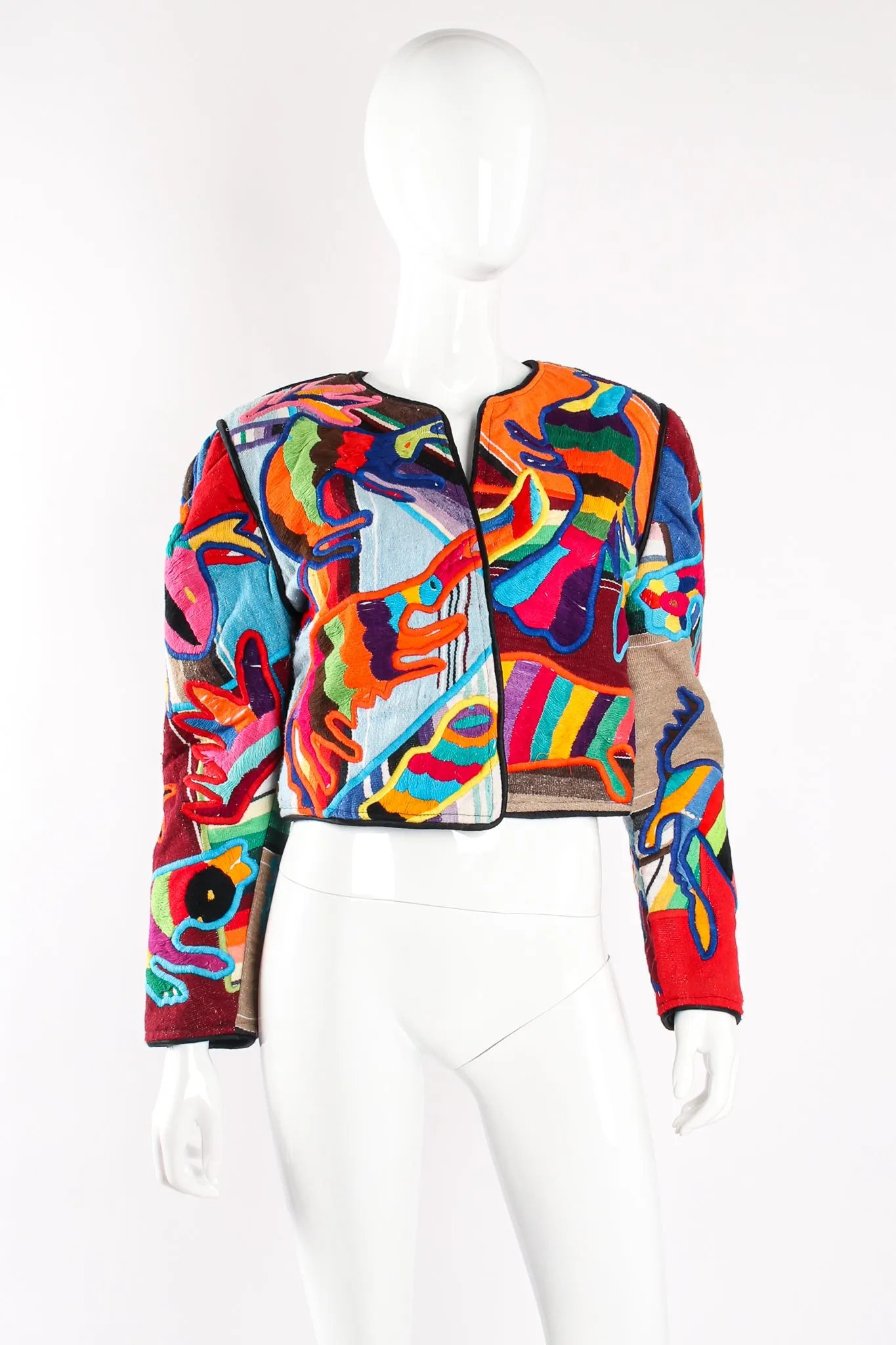 Rainbow Desert Animal Cropped Jacket