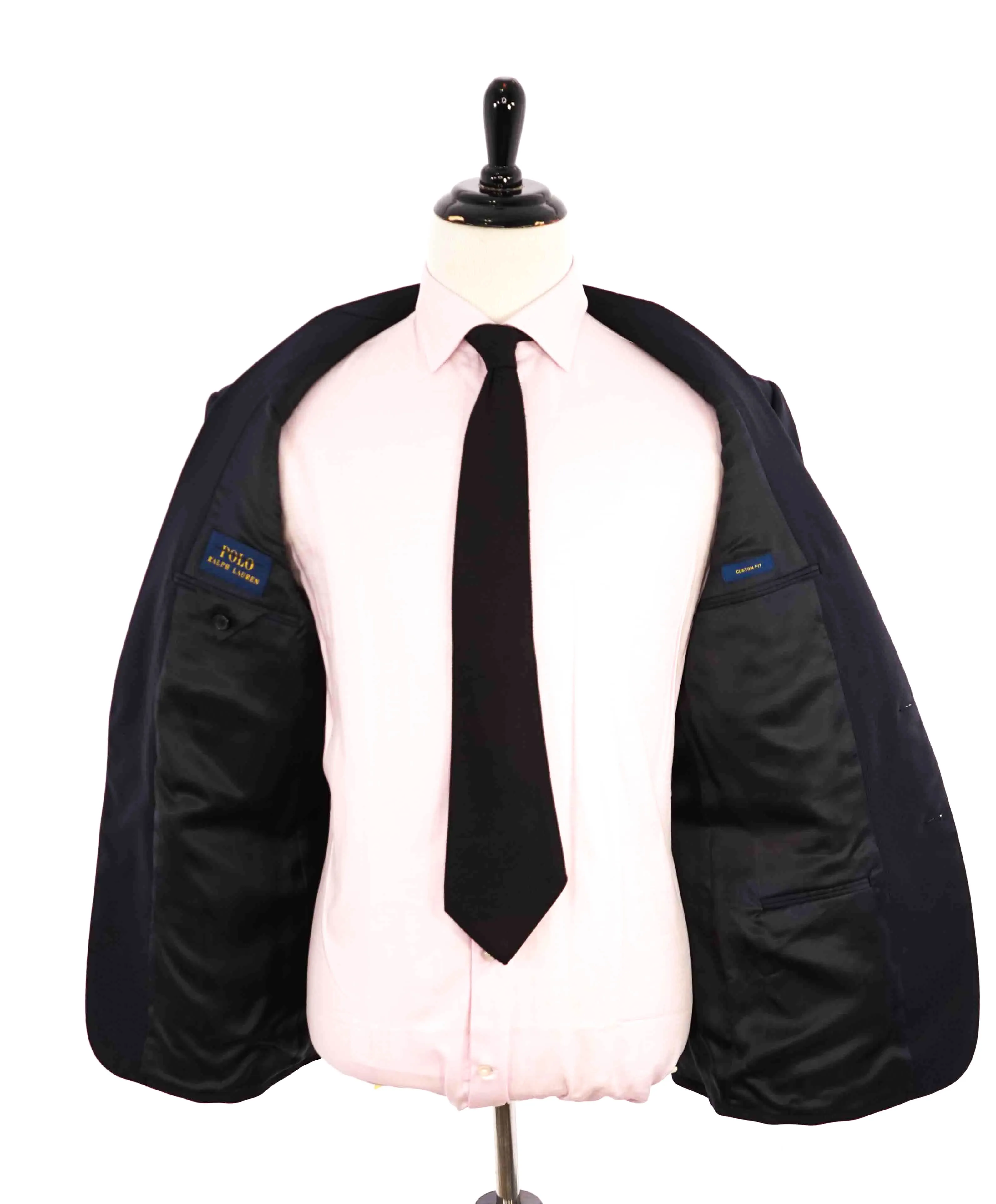 RALPH LAUREN BLUE LABEL - *POLO* Blue Textured Notch Lapel Blazer - 46R