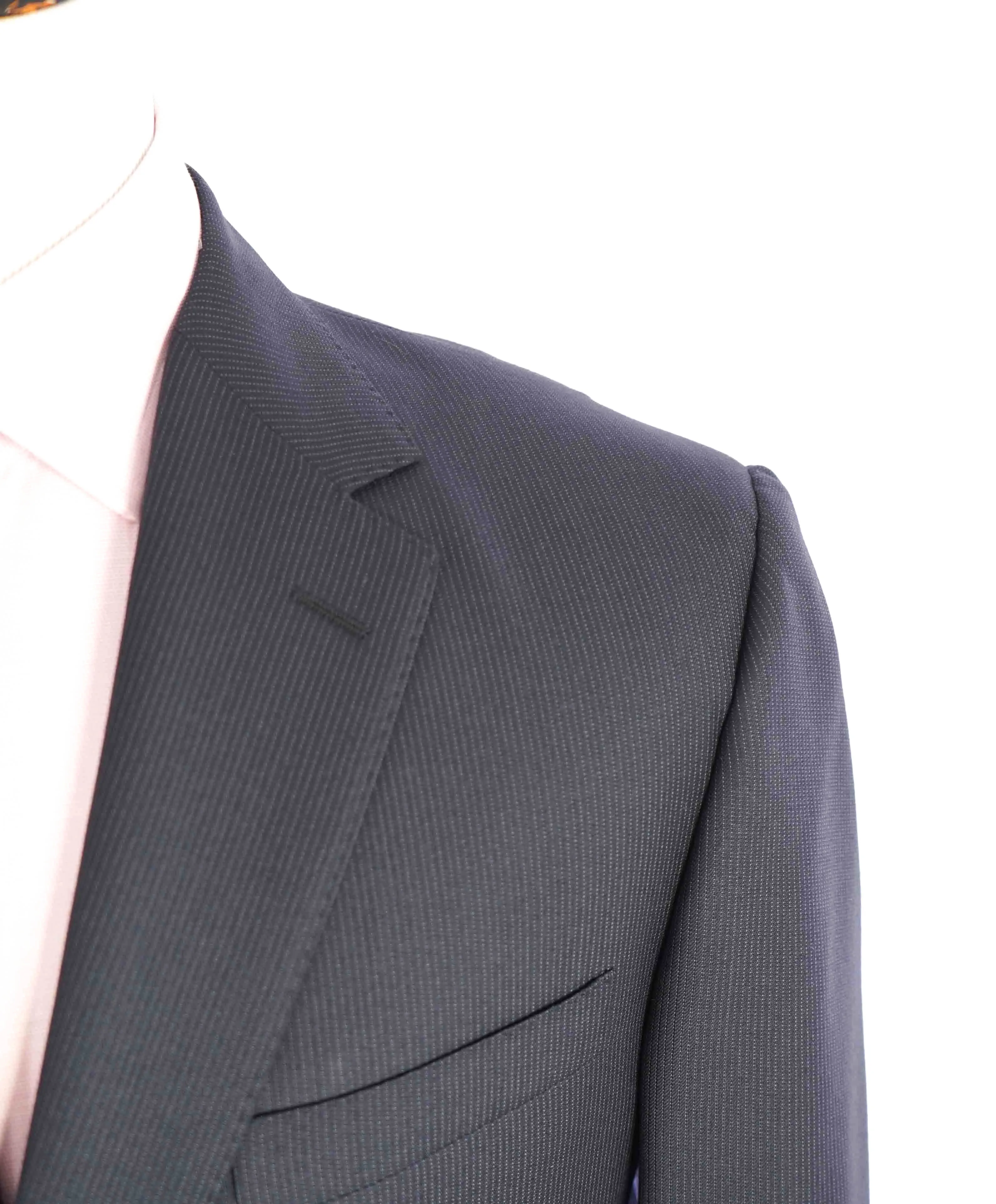 RALPH LAUREN BLUE LABEL - *POLO* Blue Textured Notch Lapel Blazer - 46R