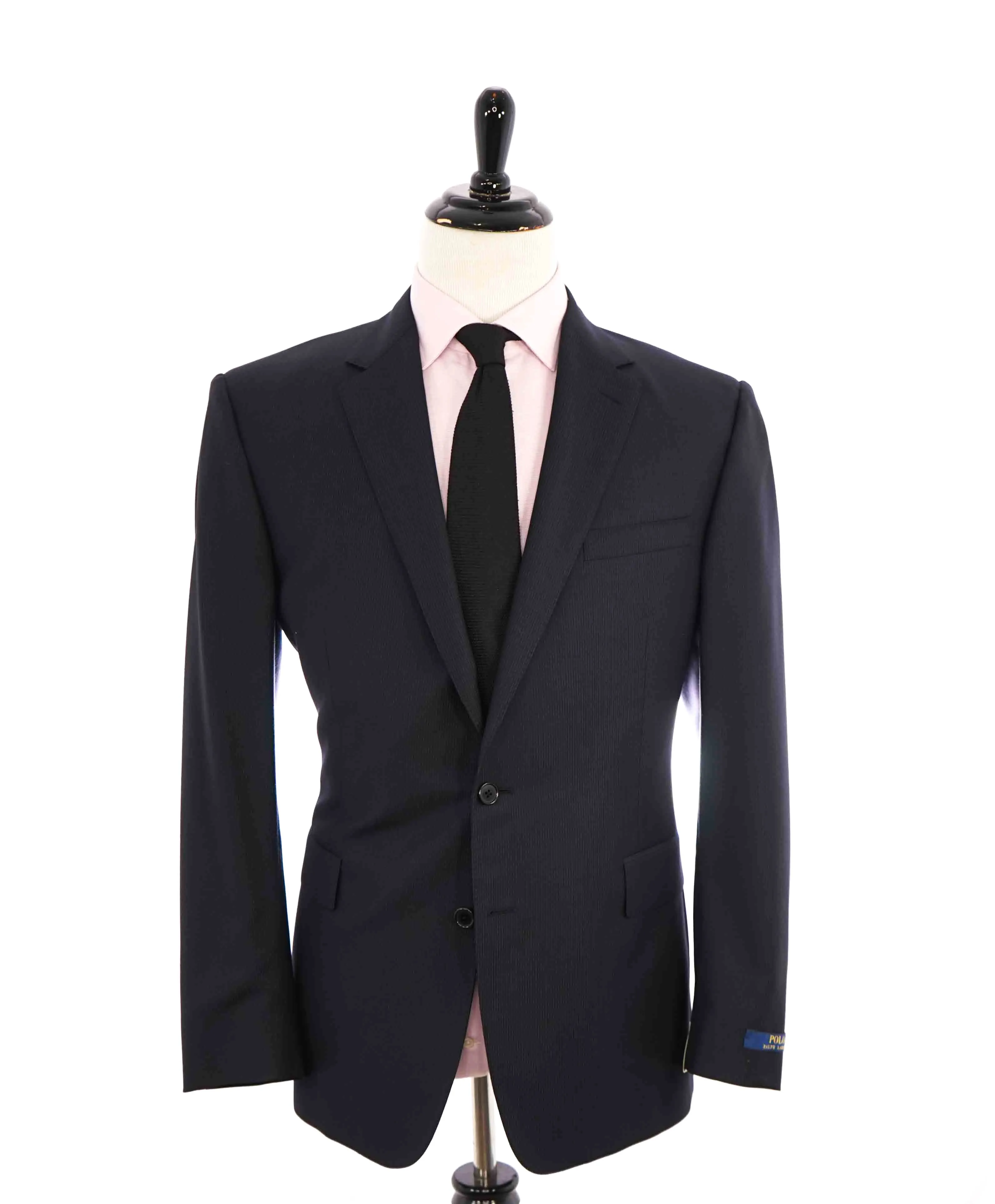 RALPH LAUREN BLUE LABEL - *POLO* Blue Textured Notch Lapel Blazer - 46R