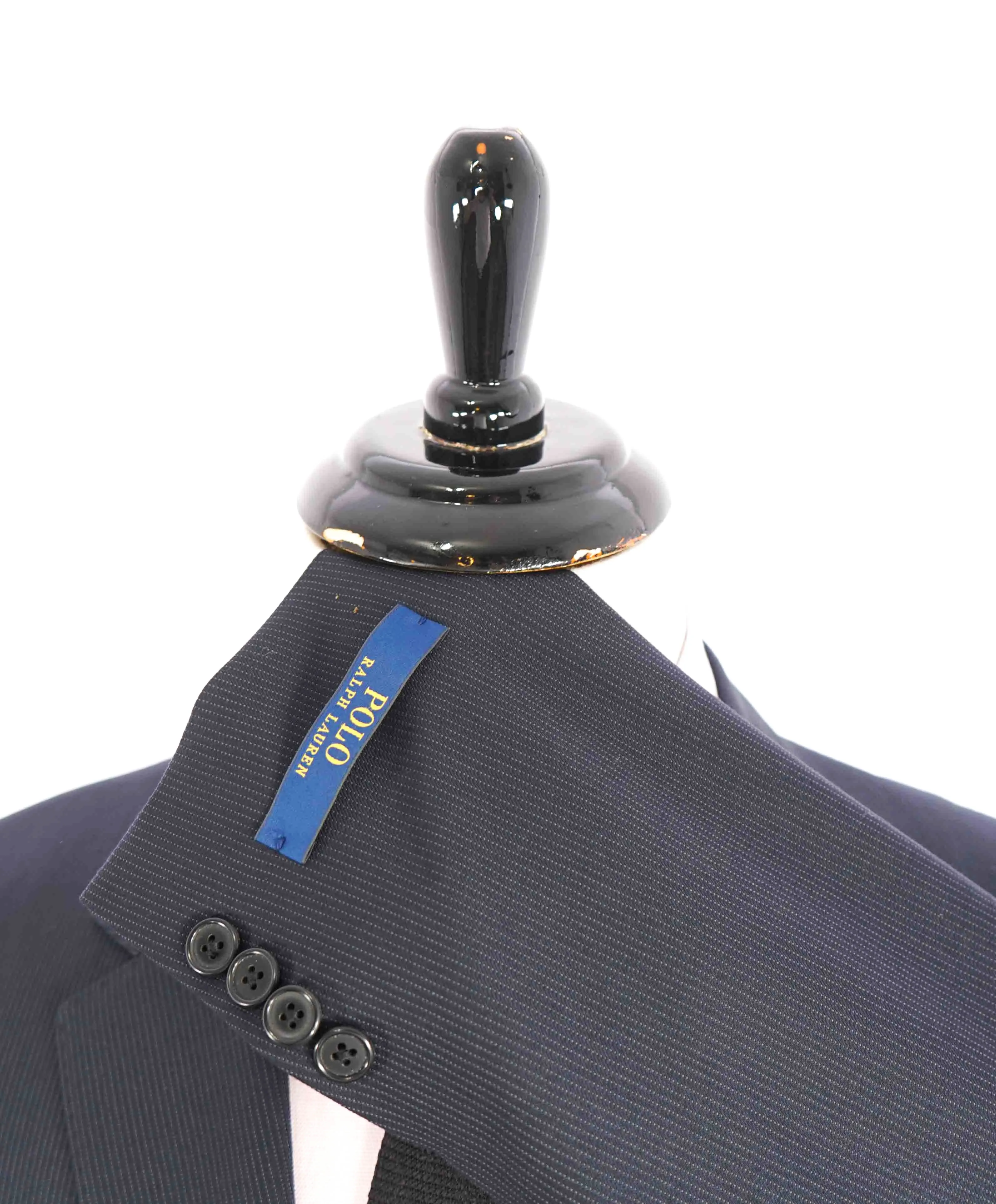 RALPH LAUREN BLUE LABEL - *POLO* Blue Textured Notch Lapel Blazer - 46R