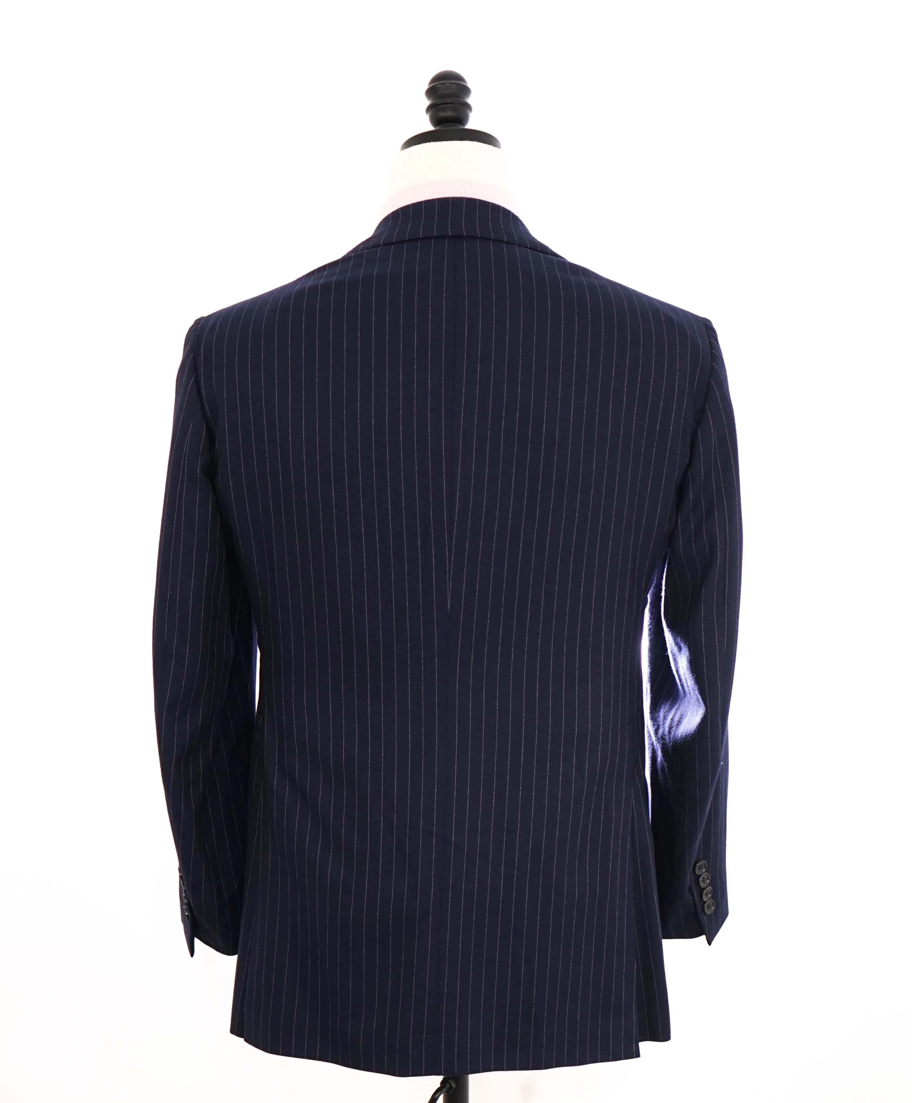 RALPH LAUREN PURPLE LABEL - Blue ICONIC RLPL Chalk Stripe 2-Btn Suit - 40R