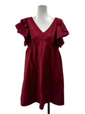Red Flare Sleeves Dress