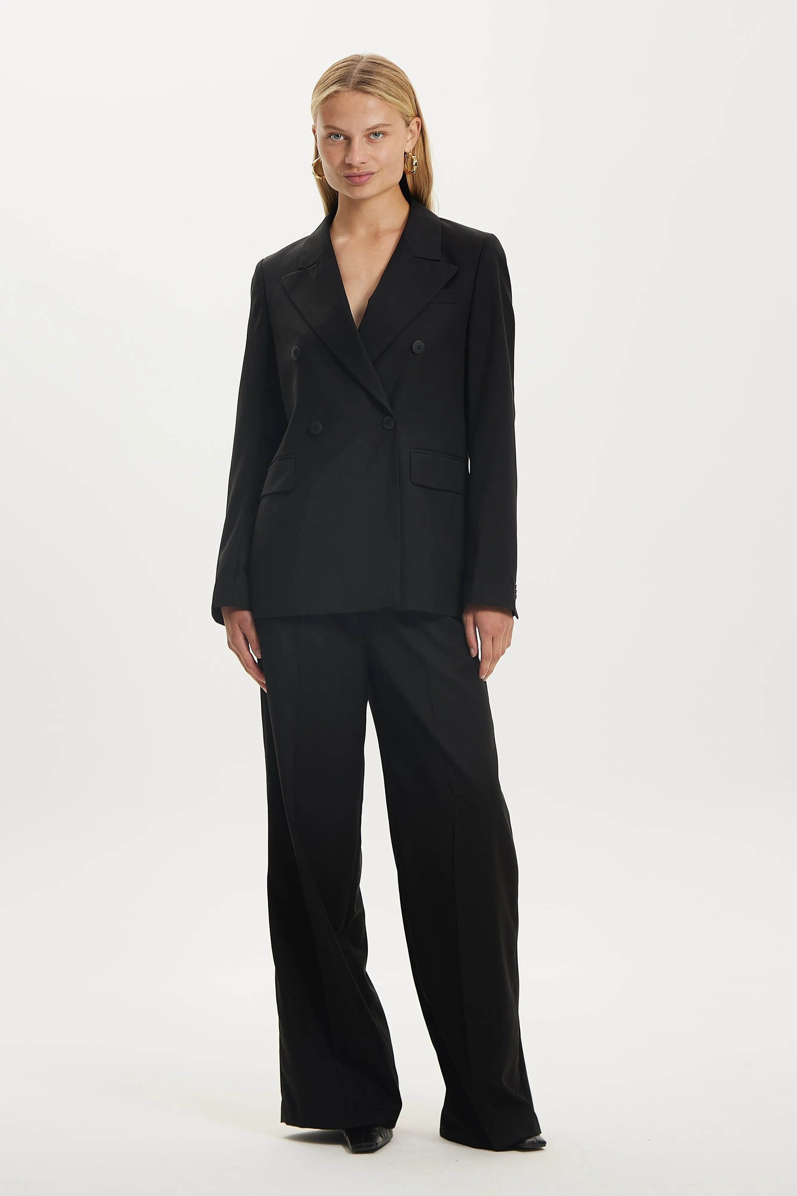 RESOLUTE DOUBLE BREASTED BLAZER | BLACK