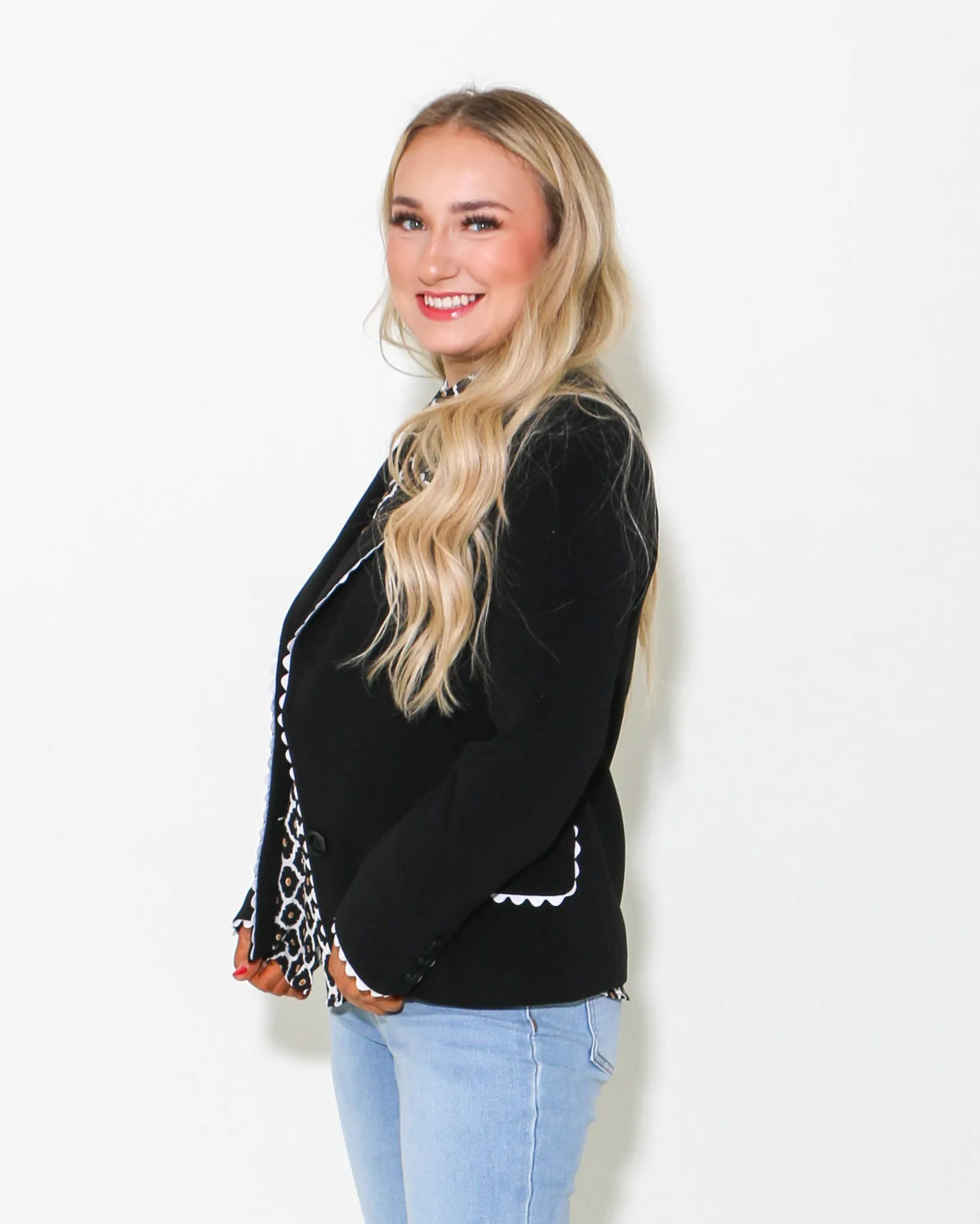 Rickrack Edge Blazer