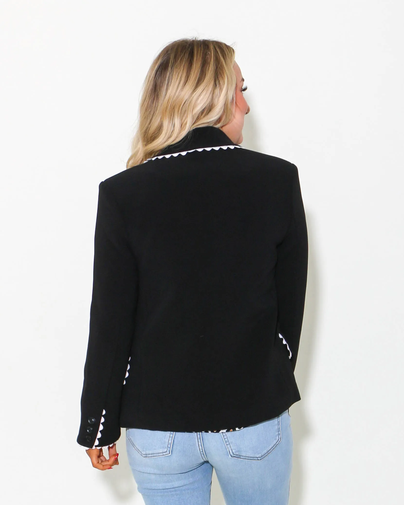 Rickrack Edge Blazer