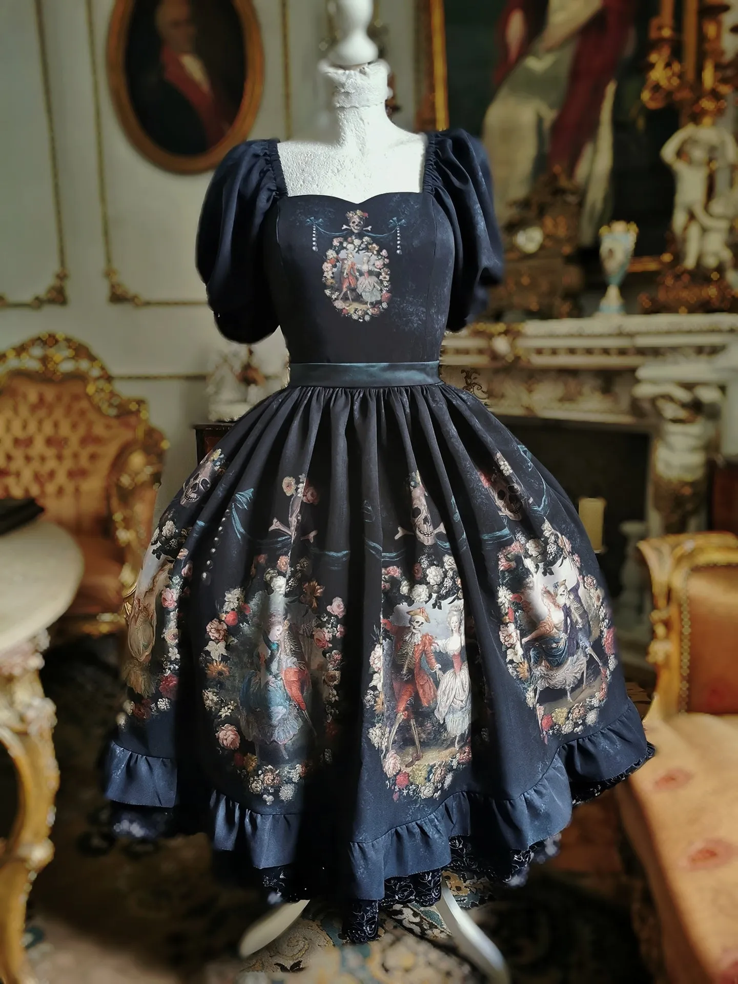 Rococo Dance Macabre Dress Special - (Black, blue , pink)