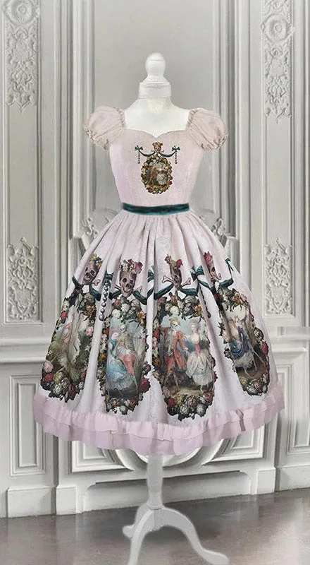 Rococo Dance Macabre Dress Special - (Black, blue , pink)