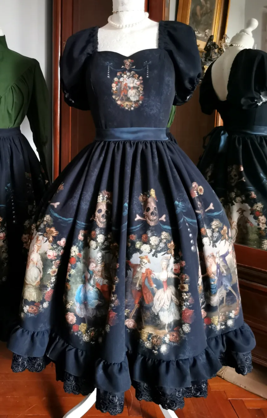 Rococo Dance Macabre Dress Special - (Black, blue , pink)