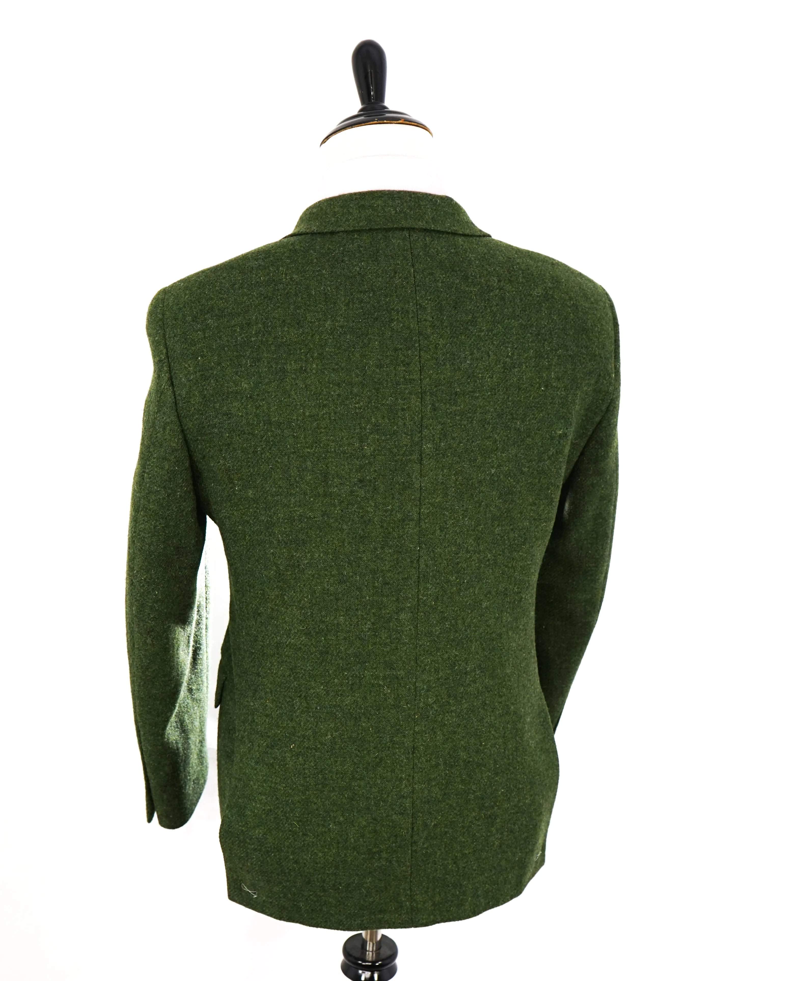 SAKS 5TH AVE BY HICKEY FREEMAN - USA Green Flannel Wool Blazer -  40S
