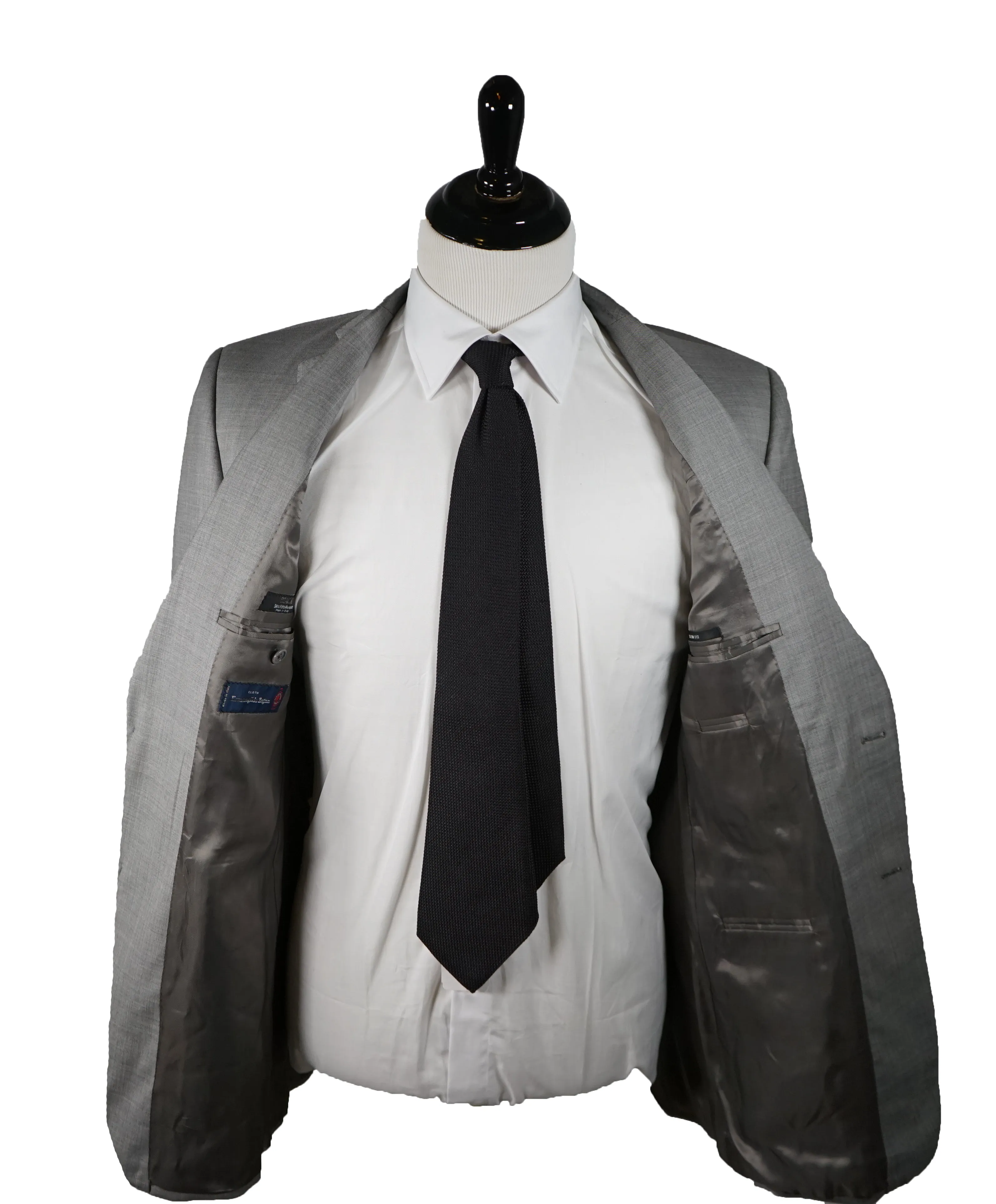 SAKS FIFTH AVENUE ERMENEGILDO ZEGNA CLOTH - Gray Textured Made in Italy Blazer- 40L