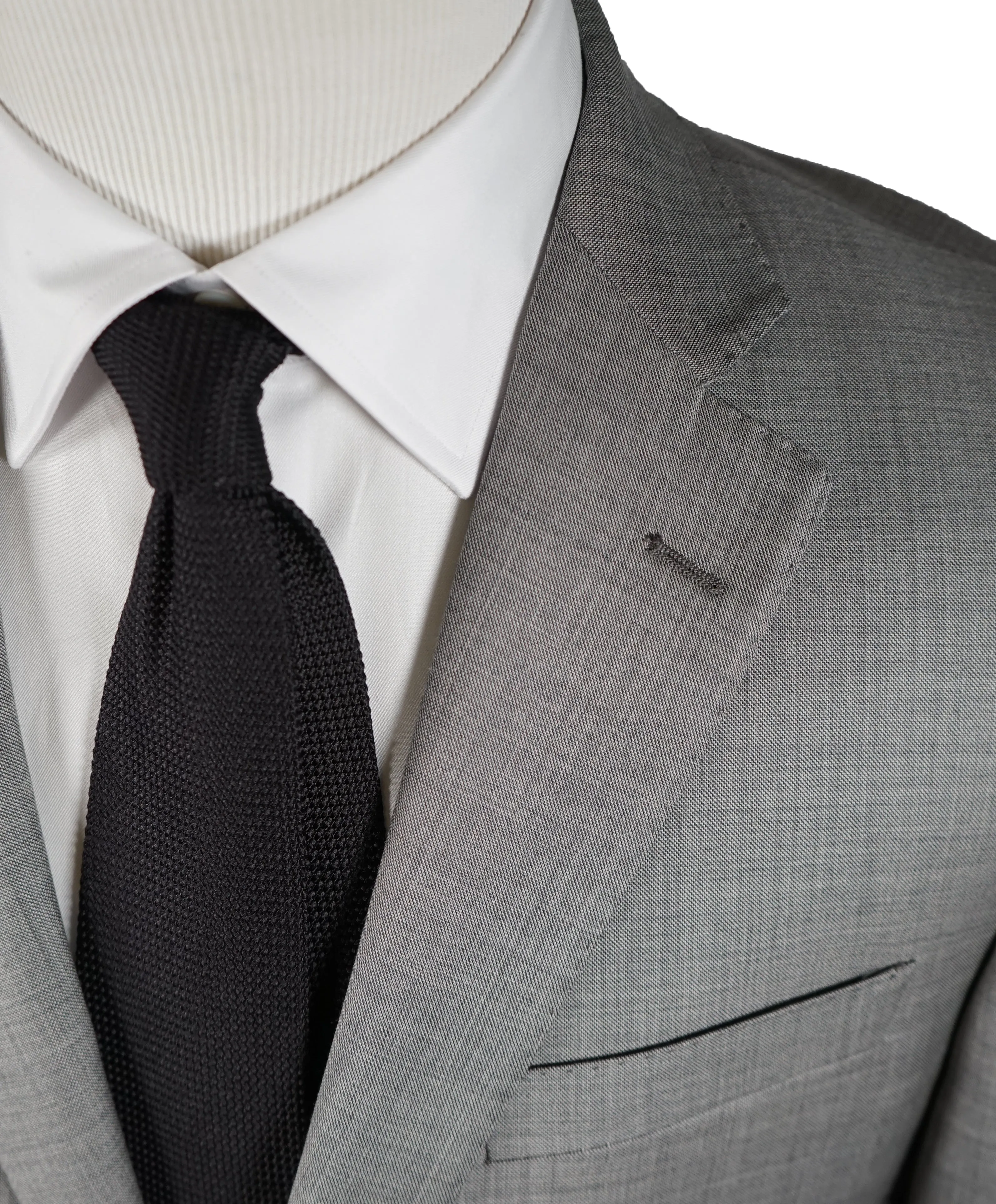 SAKS FIFTH AVENUE ERMENEGILDO ZEGNA CLOTH - Gray Textured Made in Italy Blazer- 40L