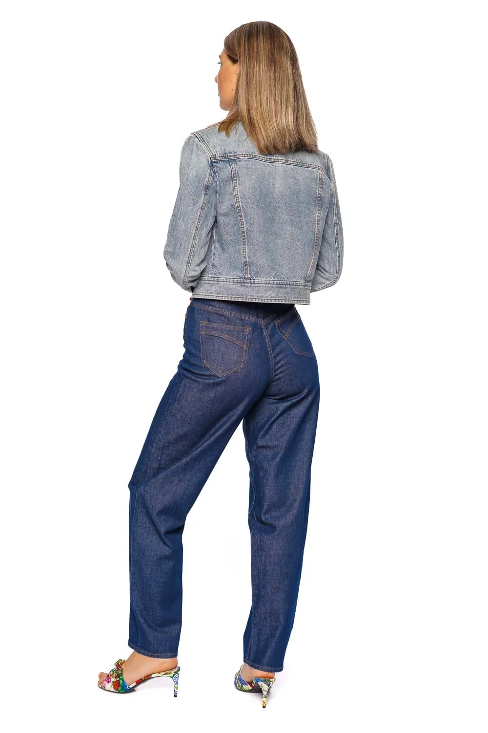 Sea Foam Cropped Denim jacket