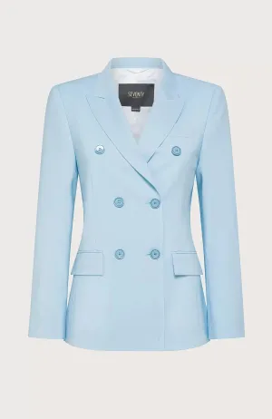 Seventy Double Breasted Jacket in Celeste