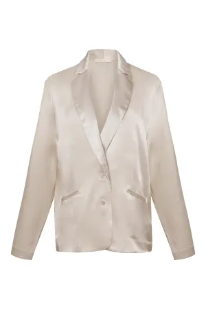 Silk Blazer Pearl
