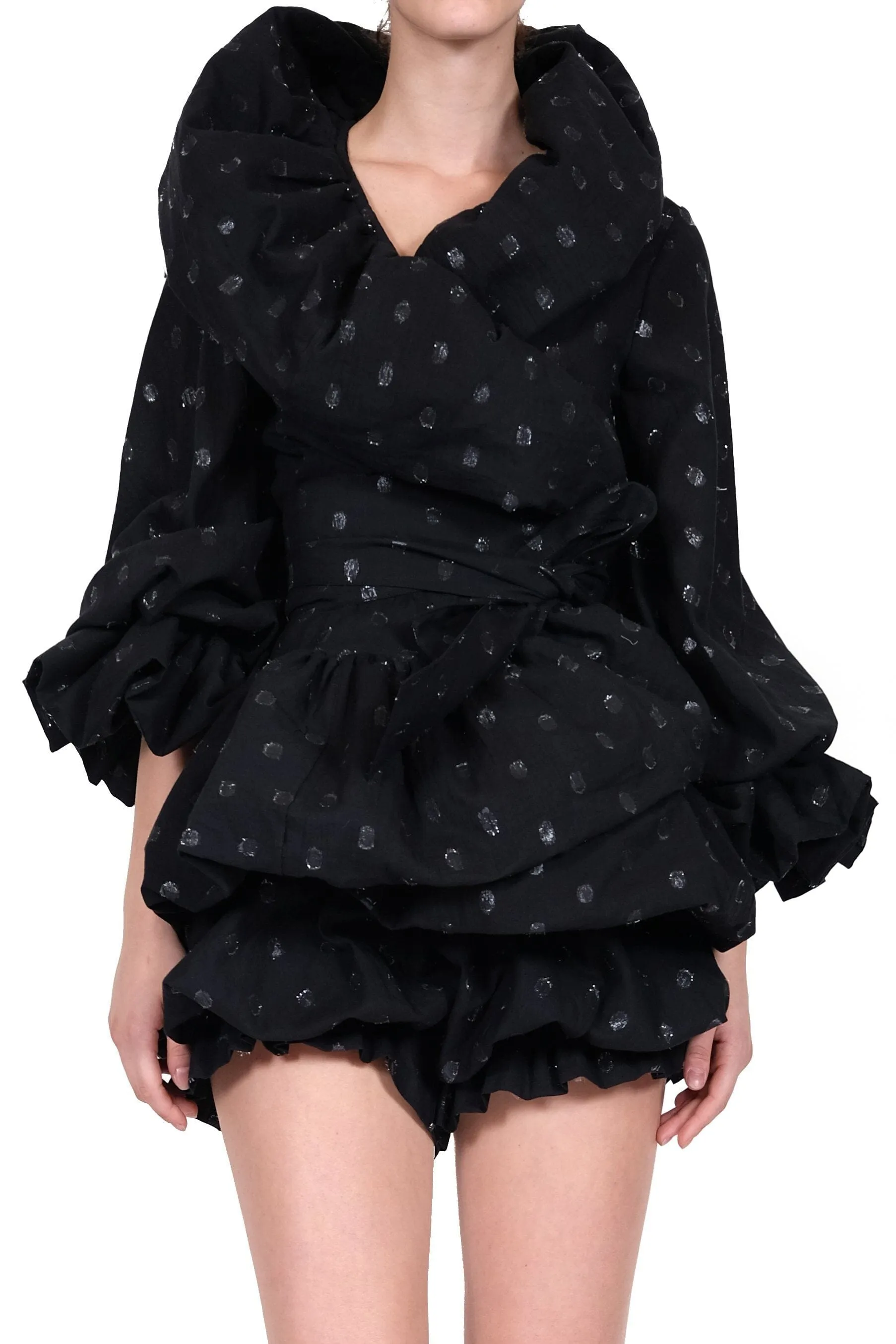 Silver Dot Round Blazer