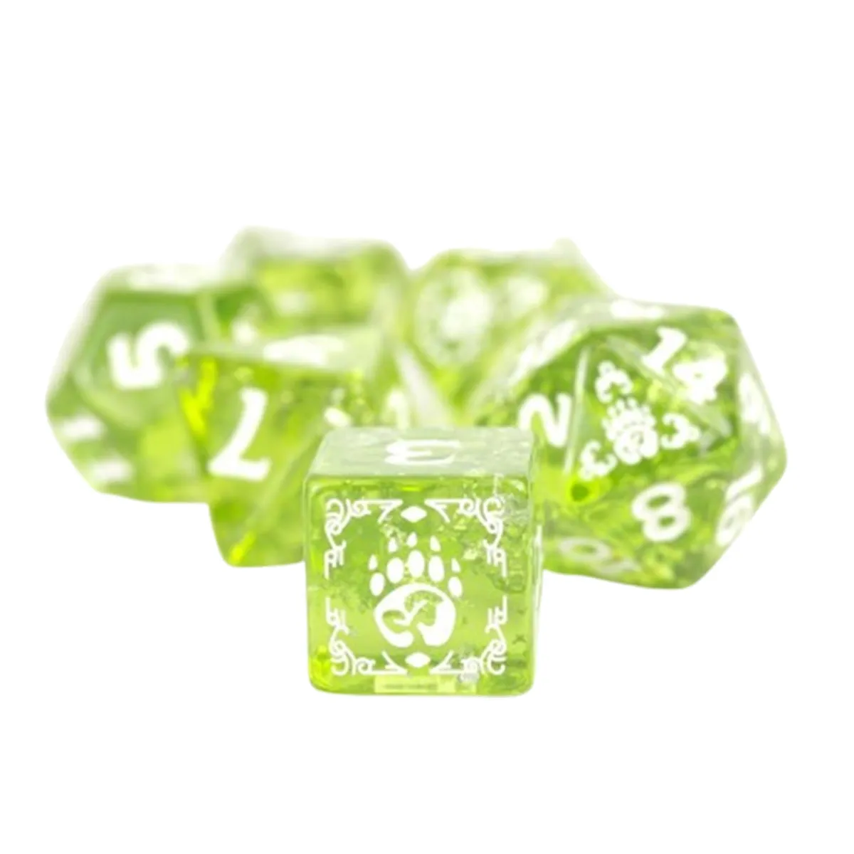 Sirius D&D Adventure Dice - Druid - Green