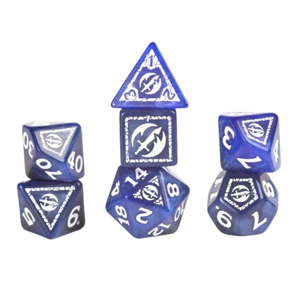 Sirius D&D Adventure Dice - Fighter - Blue