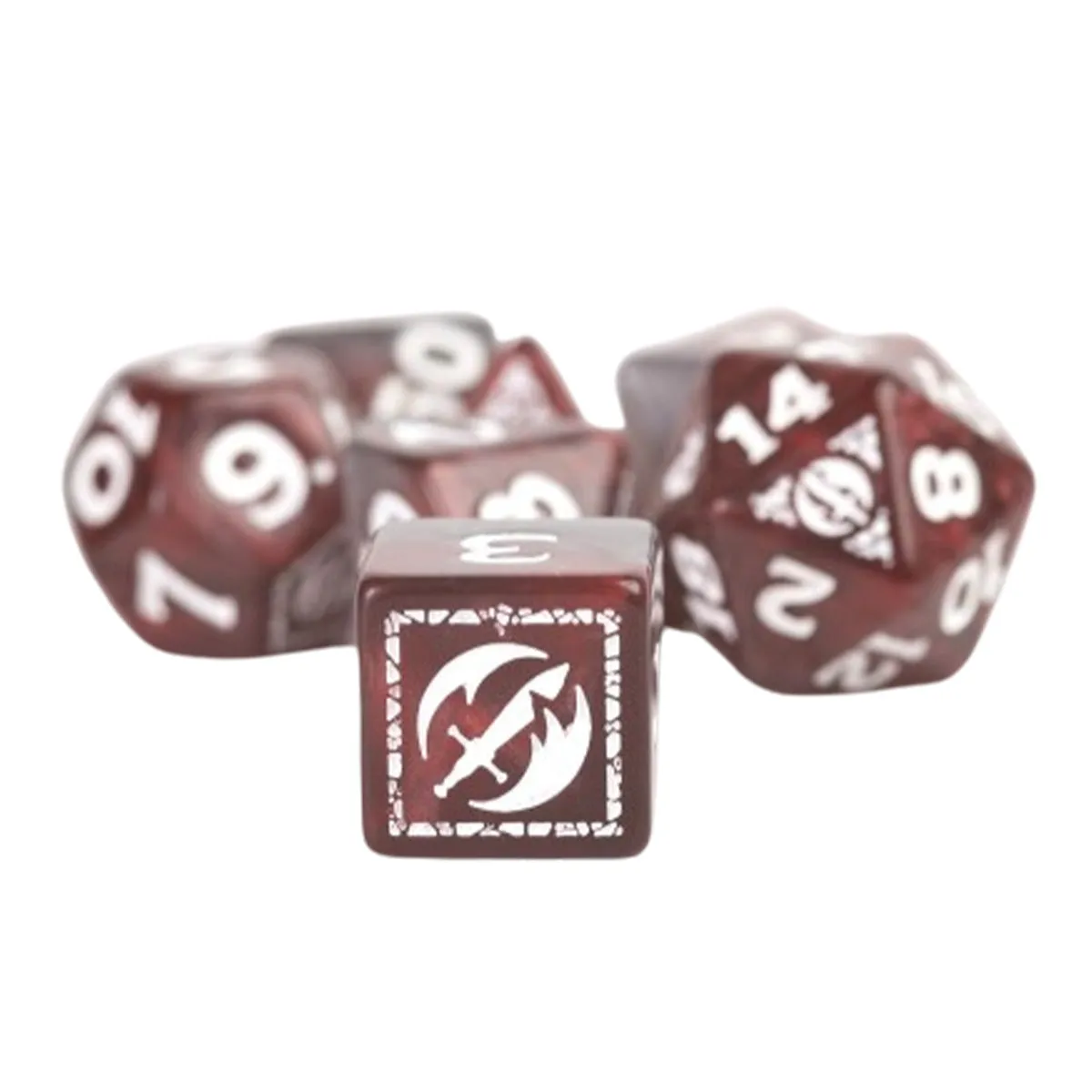Sirius D&D Adventure Dice - Fighter - Red