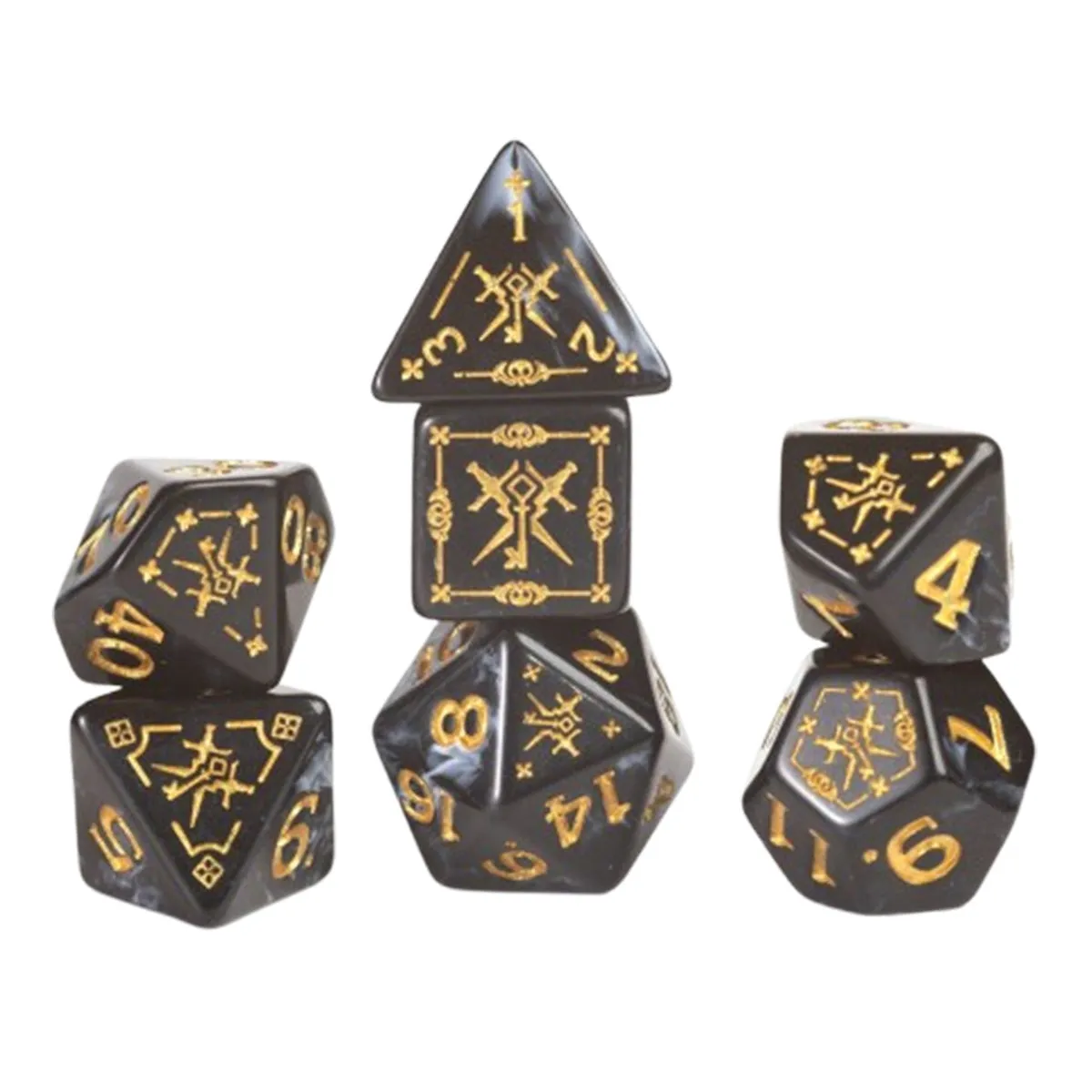 Sirius D&D Adventure Dice - Rogue - Black