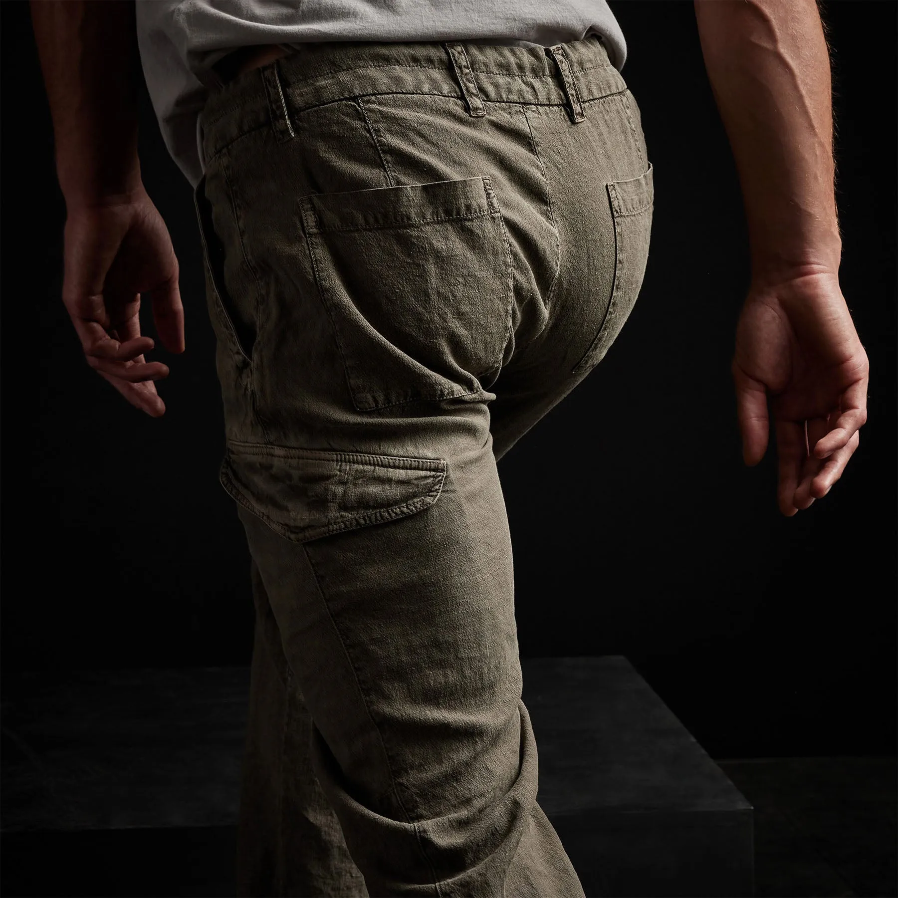Slub Linen Cargo Pant - Platoon Pigment