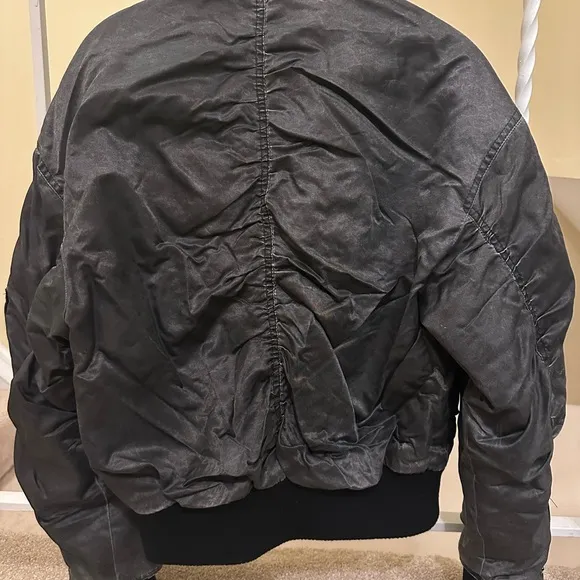 SMALL Women’s BDG Spliced Bomber Jacket in Black