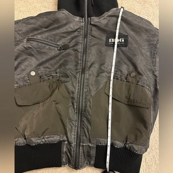 SMALL Women’s BDG Spliced Bomber Jacket in Black