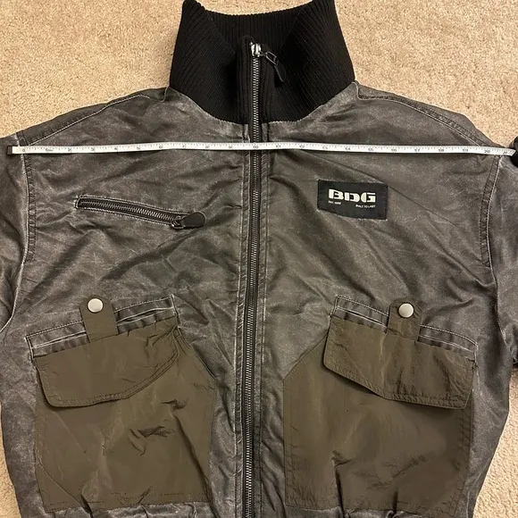 SMALL Women’s BDG Spliced Bomber Jacket in Black